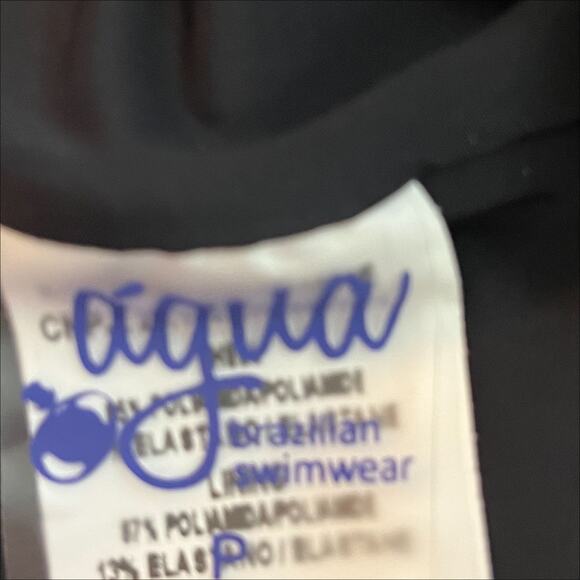 Swimsuit Agua One Piece Monoki in Black with Tropical Floral Print Size P/S - Picture 9 of 11